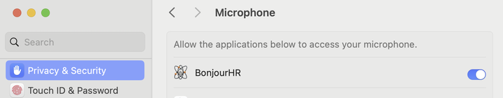 Microphone Access